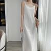 Vestido de Tirantes de Seda Triacetato para Mujer Verano Suelto Interior Falda Larga Diseño Francés Satén de Hada Fabricante