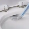 Escova de vaso sanitário doméstica para limpeza sem cantos mortos, escova multifuncional de cabo longo montada na parede, estilo japonês, prática e portátil