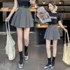 Nueva Falda Plisada de Cintura Alta para Mujer Verano 2026, Falda Corta Versátil Línea A Adelgazante Anti-Exposición, Falda de Traje para Mujer