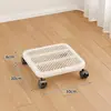 Carro de placa de hierro, carrito tortuga, plataforma larga móvil con ruedas universales, mini remolque para transportar mercancías, polea deslizante, forma redonda