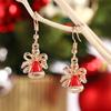 Joyería Caliente Europea y Americana Aretes de Navidad Largos Creativos Lindos Copo de Nieve Campana Aretes Sombrero de Navidad Aretes de Tachuela