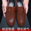 Cuero Genuino Muy Suave Precio Especial Zapatos de Cuero para Hombre, Sandalias Huecas para Hombre, Zapatos de Cuero Casual Ligeros, Zapatos Formales para Papás de Mediana Edad y Mayores