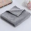Venta Directa de Fábrica Terciopelo Coral de Alta Densidad 30*30 Cuadrado Liso Toalla Trapo Paño de Cocina Niños y Adultos Limpieza Toalla de Mano