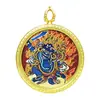 Novo Pingente Thangka Estilo Xizang Cinnabar Doze Signos Zodiacais Oito Divindades Guardiãs Pingente com Mantra de Seis Palavras Tridimensional em Relevo de Face Única