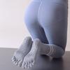 Calcetines de Yoga para Mujer hasta Media Pantorrilla de Cinco Dedos con Pegamento Antideslizante Deportes Fitness Pilates Calcetines de Punta Dividida Venta al por Mayor Transfronteriza