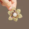 Broche Novo Vintage de Flor de Peônia Pintada para Mulheres 2026, Corsage de Peônia Estilo Nicho, Alfinete de Lapela para Acessórios de Qipao e Hanfu