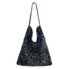 Bolsa Grande Personalizada Nova Bolsa Tote Jeans Estampa Leopardo Bolsa Macia de Grande Capacidade Bolsa para o Dia a Dia Bolsa de Braço para Estudante