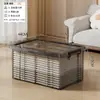 Caja de Almacenamiento Transparente para Uso Doméstico, Gran Capacidad, Engrosada con Tapa, Caja Organizadora de Ropa y Edredones, Caja de Almacenamiento para Armario de Dormitorio al por Mayor