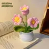 Presente de Aniversário para Meninas, Buquê de Girassol, Pequenos Enfeites, Flor de Crochê Feita à Mão para Desktop, Buquê Simulado