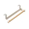 Toallero de hierro de una barra montado en la pared baño sin perforaciones estante de almacenamiento puerta de armario trasero estante de almacenamiento para trapos colgante de pared