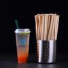 Pajilla Gruesa de Papel Kraft 19cm Transparente Desechable para Té de Leche con Perlas Boba Tendencia Pajilla Grande Boca Gruesa Extendida 23cm