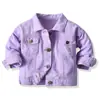 Comercio exterior ropa para niños ropa infantil primavera y otoño abrigo nuevo moda coreana color caramelo jeans top para niños