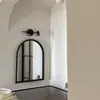 Espelho de Banheiro Francês Retrô em Forma de Arco Simples Montado na Parede Espelho de Parede para Banheiro Nórdico de Aço Inoxidável