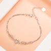 Jingdong Tmall Moda Ángel Amante Pulsera Personalizada para Mujer Elegante Linda Dama Alas Corazón Forma Circonita Pulsera