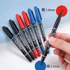 Marcador pequeño Aowa de doble punta a base de agua para niños, bolígrafo con gancho para dibujar, negro, azul y rojo, venta al por mayor