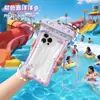 Bolsa Impermeável para Celular com Vedação de Tela Sensível ao Toque, Adequada para Natação, Fotografia Subaquática, Mergulho e Rafting, com Airbag e Capa de Celular com Alça de Pescoço de Desenho Animado