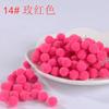 Bola de lana 0.8-3.0cm color bola de piel de alta elasticidad bola de felpa de poliéster juguete hecho a mano para jardín de infancia accesorios de ropa