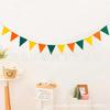 Triângulo Decorativo Não Tecido Cor Bandeira Festa de Aniversário Quarto Infantil Jardim de Infância Decoração Pendurada Layout Bandeira Atacado