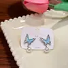 Colección de Pendientes de Hueso de Titanio Estilo Coreano, Pendientes de Lujo Ligero con Lazo para Mujer, Accesorios Sencillos para Orejas con Pasador de Plata S925