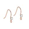 Plata S925 Diamante Cuatro Garras Zircón Hilo de Plata con Anillo Accesorios para Joyería de Oreja DIY Pendientes de Hilo Tejidos a Mano Simples
