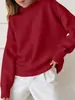 Sudadera de manga larga lisa de color sólido, versátil, moda otoño e invierno, transfronteriza europea y americana de Amazon 2025