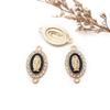 1 Colgante Pequeño 16X20mm Goteo de Aceite Doble Agujero Accesorio para Pulsera Pendiente Creativo DIY Pulsera Collar Colgante para Llave