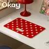Jogos americanos de couro com bolinhas vintage são à prova d'água, resistentes a óleo, fáceis de limpar e laváveis, mouse pads de PVC, porta-copos, porta-tigelas, tapetes isolantes de calor e anti-queimaduras