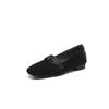 Zapatos Planos Cómodos de Ante de Oveja Bidireccional para Mujer, Versátiles para Todas las Estaciones, Boca Baja, Sin Apretar, Puntera Redonda, Piel Genuina, Zapatos de Mujer Franceses