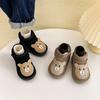 Botas de Nieve para Bebés de Un Año para Niñas, Zapatos de Terciopelo Engrosados de Invierno para Niños Pequeños, Botas de Algodón para Niños, Zapatos para Bebés, Zapatos de Algodón