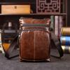 Nueva Bolsa de Hombro Retro para Hombre Bolsa Cruzada para Hombre Cuero Genuino Bolsa para Hombre Piel de Vaca de Capa Superior Bolsa Pequeña Casual Bolsa para Teléfono Móvil Moderna
