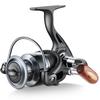 Carrete giratorio de alta precisión directo de fábrica en stock, fuerte potencia de pesca, pesca marítima, pesca fluvial, doble propósito, carrete de pesca totalmente metálico