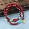 Pulsera de cinabrio boutique este año de vida pulsera de anillo único anillo liso doble valiente joyería para hombres y mujeres regalo fábrica al por mayor