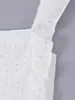 Para Comercio Exterior Transfronterizo Verano 2026 Amazon Ropa para Mujer Estilo Dulce y Suave Blanco Hueco Sin Mangas Adelgazante Mono