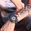 Reloj Megir Cross Border para hombre, cronógrafo azul de moda, disco estéreo, deportivo, 2119