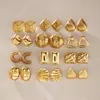 Para agradecer aos novos e antigos clientes, a Jieding oferece brincos versáteis para mulheres, estilo europeu e americano, aço inoxidável banhado a ouro 18k, atacado