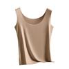 Estilo Nuevo Primavera y Verano Chaleco Básico de Modal con Hombros Anchos para Mujer Color Puro Versátil Casual Ropa Interior y Exterior Camisola Sin Costuras