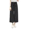 Calça Cropped Rosa Tendência Verão 2026 Calça Casual de Pernas Largas Calça de Pernas Largas Listrada em Preto e Branco com Cordão Calça Reta de Pernas Largas