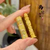 Colgante de Cobre Chapado en Oro Estilo Antiguo Tendencia en Tiktok con Mantra de Seis Palabras y Ocho Tesoros, Accesorio DIY