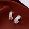 Presilhas de Orelha Redondas com Zircônia Galvanizadas a Ouro Real 18K, Modernas e Requintadas, Ear Cuffs Versáteis, Brincos Simples e Luxuosos de Alta Qualidade