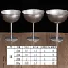 Venta directa del fabricante: Taza de helado de acero inoxidable 304, vaso alto engrosado, tazón para snacks, copa de champán comercial, tazón para postres