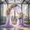 Cortina de Gasa Suiza Más Vendida en Amazon Transfronteriza Decoración para Bodas al Aire Libre y Fiestas Diseño del Lugar Arco de Boda Decoración