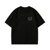 Camiseta de Manga Corta 100% Algodón Puro para Hombre, Nuevo Estilo de Verano, Marca de Tendencia Ins Americana, Versátil Estampada 200g Holgada
