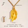 Collar Colgante de Flor de Cerezo, Peonía y Flor de Guisante Chapado en Oro con Diamantes en el Mismo Estilo que la Nueva Cadena para Clavícula Estilo Chino Nuevo de la Tienda de Oro Puzuo para Mujer