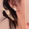 Pendientes de Flor de Camelia de Plata de Ley S925, Estilo Hada Suave de Verano, Flores Tridimensionales, Pendientes de Diseño de Nicho Exquisitos y de Moda