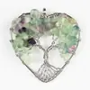 Amatista Verde Polvo Dorado Cristal Ágata Rojo Grava Multicolor Corazón Plateado Árbol de la Vida Colgante Cruz Amazónica Joyería de Comercio Exterior Transfronterizo