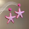 Pendientes de Flor de Tela para Jardín de Monet Super Hada Dulce Temperamento Pendientes Versátiles Moda Alto Sentido de Gama Pendientes Nicho para Mujeres