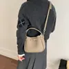 Bolso Cubo de Patrón Lichi de Nicho para Mujer 2026 Nuevo Bolso de Mano Vintage Bolso Tote para el Trabajo y los Viajes Diarios Bolso de Hombro Individual Cruzado