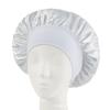 Touca de Cetim de Borda Larga e Alta Elasticidade Transfronteiriça da Amazon para Salão de Beleza Feminino, Chapéu para Cuidados com o Cabelo, Touca para Confinamento/Quimioterapia