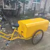 Triciclo de Saneamento para Uso Externo, Triciclo Grande com Teto Aberto, Caminhão Basculante, Veículo Manual de Limpeza Auto-Descarregável, Pedal Lixo Metabo