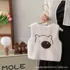 Chaleco para Niña Estilo Otoño e Invierno para Bebés y Niños Pequeños Lindo Bordado de Oso Cuello Redondo Sin Mangas Chaleco de Felpa para Niños